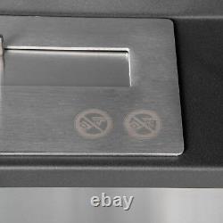 HOMCOM Wall Mounting Bio Ethanol Fireplace Heater Stove with 1.5L Tank, Silver