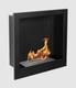 Hanging Bio Fireplace 400x400 Black Structural Matt