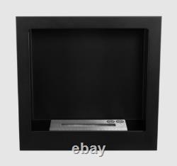 Hanging bio fireplace 400x400 black structural matt