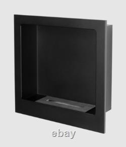 Hanging bio fireplace 400x400 black structural matt