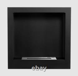 Hanging bio fireplace 400x400 black structural matt