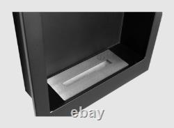 Hanging bio fireplace 400x400 black structural matt