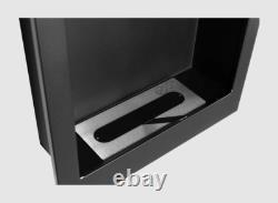 Hanging bio fireplace 400x400 black structural matt