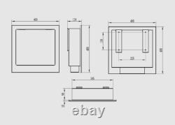 Hanging bio fireplace 400x400 black structural matt