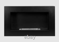 Hanging bio fireplace 650x400 Box black structural matt