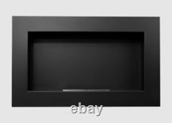 Hanging bio fireplace 650x400 black structural matt