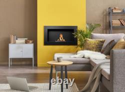 Hanging bio fireplace 650x400 black structural matt