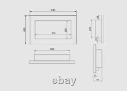 Hanging bio fireplace 650x400 black structural matt