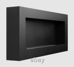 Hanging bio fireplace 900x400 Box black structural matt