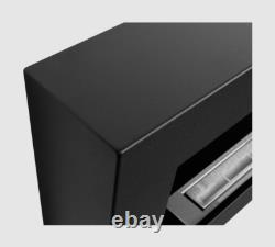 Hanging bio fireplace 900x400 Box black structural matt