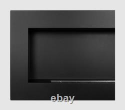 Hanging bio fireplace 900x400 Box black structural matt
