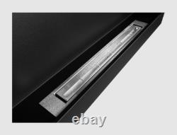 Hanging bio fireplace 900x400 Box black structural matt