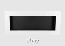 Hanging bio fireplace 900x400 Box white structural matt
