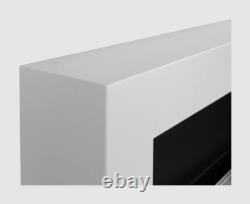 Hanging bio fireplace 900x400 Box white structural matt