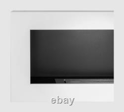 Hanging bio fireplace 900x400 Box white structural matt