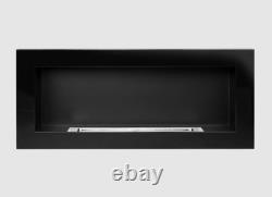 Hanging bio fireplace 900x400 black gloss