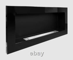 Hanging bio fireplace 900x400 black gloss