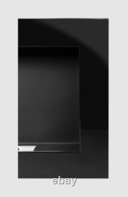 Hanging bio fireplace 900x400 black gloss