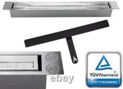 Hanging bio fireplace 900x400 black gloss