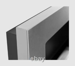Hanging bio fireplace with glass 650x400 stainless steel