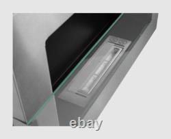 Hanging bio fireplace with glass 650x400 stainless steel
