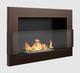 Hanging Bio Fireplace With Glass 650x400 Structural Brown Matt