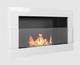 Hanging Bio Fireplace With Glass 650x400 White Gloss