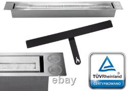 Hanging bio fireplace with glass 900x400 Box white structural matt