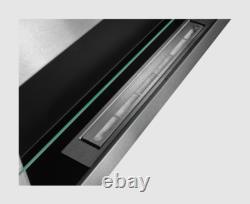 Hanging bio fireplace with glass 900x400 Inox