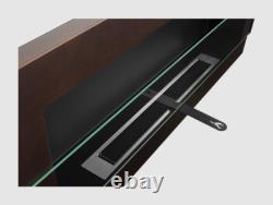 Hanging bio fireplace with glass 900x400 brown