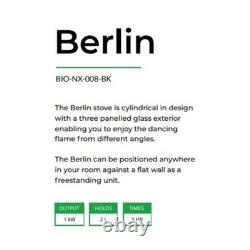 Henley Berlin Bioethanol Stove Fire Freestanding Modern Eco Fireplace Heater