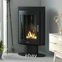 Henley Madrid Bio Ethanol Stove Black Oval Shaped