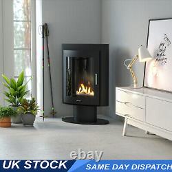 Henley Madrid Bio Ethanol Stove Black Oval Shaped