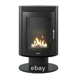 Henley Madrid Bio Ethanol Stove Black Oval Shaped