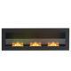 Home Wall/inset Bio Ethanol Fireplace 3 Burner Glass Biofire Fire 120x40cm Black