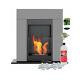 Hq Bio Ethanol Fireplace Design Eco Fire Burner + 1l Fuel Free Graphite Black