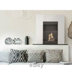 Hq Bio Ethanol Fireplace Design Eco Fire Burner + 1l Fuel Free Graphite Black