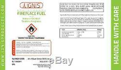 Ignis Bio Ethanol Fuel 24 Pack Ethanol fireplace fuel 1 Quart each = 6 Gallon