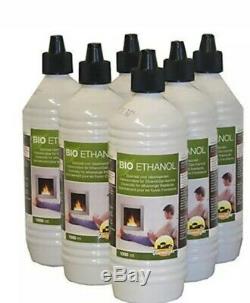 Imagin Fires Malvern Bio-Ethanol Real Flame Fireplace. Ceramic Logs. 6 x 1L Fuel
