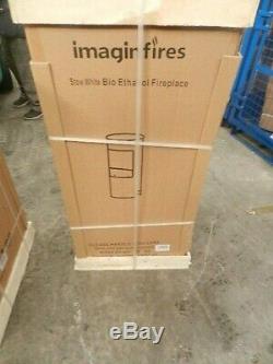 Imagin Fires Stow Bio-Ethanol Real Flame Fireplace Brand New -White