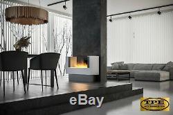 InFire Insignio White Freestanding modern 2 sided Bio-Ethanol Bio Fireplace