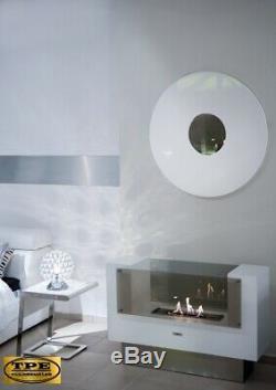 InFire Insignio White Freestanding modern 2 sided Bio-Ethanol Bio Fireplace