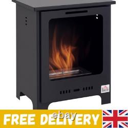 Indoor Ethanol Fireplace 0.9L Tank, Lacquered Finish, Efficient Heat Output