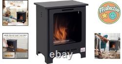 Indoor Ethanol Fireplace 0.9L Tank, Lacquered Finish, Efficient Heat Output