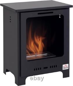 Indoor Ethanol Fireplace 0.9L Tank, Lacquered Finish, Efficient Heat Output