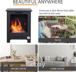 Indoor Ethanol Fireplace 0.9L Tank, Lacquered Finish, Efficient Heat Output