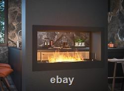 Infire 2 SIDE 900 TUV certified Inset Bio Ethanol Fireplace 90x50cm. Made in EU