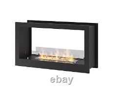 Infire 2 SIDE 900 TUV certified Inset Bio Ethanol Fireplace 90x50cm. Made in EU