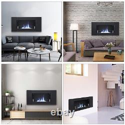 Insert/Wall-Mount Bio Ethanol Fireplace Biofire Fire Adjustable Flame with GLASS