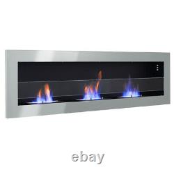 Inset Install/Wall Mounted Bio Ethanol Fireplace Biofire Fire Heater With Glass
